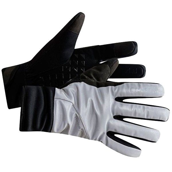 Перчатки Craft Siberian Glow Glove серебристо-серые с черным 1906573-926999
